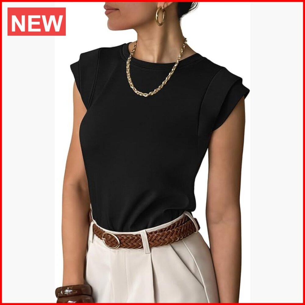 Rayon Polyester Elastane Cap Sleeve Business Casu… - image 1